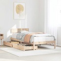 vidaXL Massivholzbett ohne Matratze 75x190 cm Kiefernholz