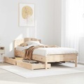 vidaXL Massivholzbett ohne Matratze 75x190 cm Kiefernholz