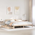 vidaXL Massivholzbett mit Schubladen 200x200 cm Kiefer