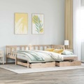 vidaXL Tagesbett Ausziehbar mit Schubladen 90x200 cm Massivholz Kiefer