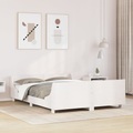 vidaXL Massivholzbett ohne Matratze Weiß 140x190 cm Kiefernholz