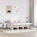 vidaXL Massivholzbett ohne Matratze Weiß 180x200 cm Kiefernholz