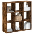 vidaXL Bücherregal Räuchereiche 102x32x102 cm Holzwerkstoff