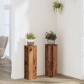 vidaXL Pflanzenständer 2 Stk. Altholz-Optik 17x17x60 cm Holzwerkstoff