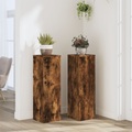 vidaXL Pflanzenständer 2 Stk. Räuchereiche 25x25x80 cm Holzwerkstoff