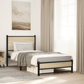 vidaXL Metallbett ohne Matratze Sonoma-Eiche 80x200 cm