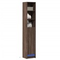 vidaXL LED-Sideboard Braun Eichen-Optik 36x32,5x200 cm Holzwerkstoff