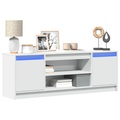 vidaXL TV-Schrank mit LED-Beleuchtung Weiß 139,5x34x50cm Holzwerkstoff