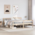 vidaXL Seniorenbett mit Kopfteil 180x200 cm Massivholz Kiefer