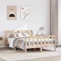 vidaXL Massivholzbett ohne Matratze 160x200 cm Kiefernholz