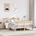 vidaXL Massivholzbett ohne Matratze 120x190 cm Kiefernholz
