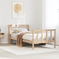 vidaXL Massivholzbett ohne Matratze 75x190 cm Kiefernholz