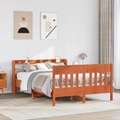 vidaXL Massivholzbett ohne Matratze Wachsbraun 140x190 cm Kiefernholz