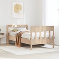 vidaXL Massivholzbett ohne Matratze 75x190 cm Kiefernholz