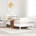 vidaXL Massivholzbett ohne Matratze Weiß 75x190 cm Kiefernholz