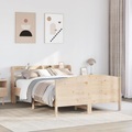 vidaXL Massivholzbett ohne Matratze 135x190 cm Kiefernholz