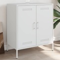 vidaXL Sideboard Weiß 68x39x79 cm Stahl