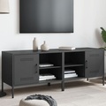 vidaXL TV-Schränke 2 Stk. Schwarz 68x39x50,5 cm Stahl