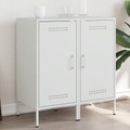 vidaXL Sideboards 2 Stk. Weiß 36x39x79 cm Kaltgewalzter Stahl
