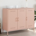 vidaXL, vidaXL Sideboard Rosa 100,5x39x79 cm Kaltgewalzter Stahl