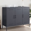 vidaXL Sideboard Anthrazit 100,5x39x79 cm Kaltgewalzter Stahl
