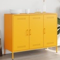 vidaXL Sideboard Senfgelb 100,5x39x79 cm Kaltgewalzter Stahl