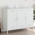vidaXL Sideboard Weiß 100,5x39x79 cm Kaltgewalzter Stahl