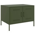 vidaXL Couchtisch Olivgrün 68x50x50,5 cm Kaltgewalzter Stahl
