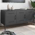 vidaXL TV-Schrank Schwarz 100,5x39x50,5 cm Stahl