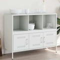 vidaXL Sideboard Weiß 100,5x39x79 cm Kaltgewalzter Stahl