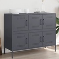 vidaXL Sideboard Anthrazit 100,5x39x79 cm Kaltgewalzter Stahl