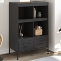 vidaXL Highboard Schwarz 68x39x101,5 cm Kaltgewalzter Stahl