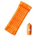 vidaXL Isomatte mit Integriertem Kissen Selbstaufblasend Orange