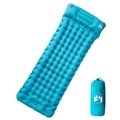 vidaXL Isomatte mit Integriertem Kissen Selbstaufblasend Blau