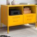 vidaXL TV-Schrank Senfgelb 68x39x50,5 cm Kaltgewalzter Stahl