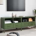 vidaXL TV-Schränke 2 Stk. Olivgrün 68x39x50,5 cm Kaltgewalzter Stahl