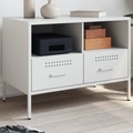 vidaXL TV-Schrank Weiß 68x39x50,5 cm Kaltgewalzter Stahl