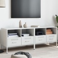 vidaXL TV-Schränke 2 Stk. Weiß 68x39x50,5 cm Kaltgewalzter Stahl