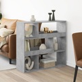 vidaXL Bücherregal Betongrau 100x33x94,5 cm Holzwerkstoff