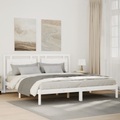 vidaXL Massivholzbett Extra Lang ohne Matratze Weiß 180x220 cm