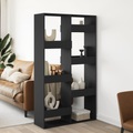 vidaXL Raumteiler Schwarz 100x33x175 cm Holzwerkstoff