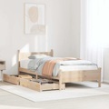 vidaXL Massivholzbett ohne Matratze 75x190 cm Kiefernholz