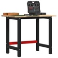 vidaXL, vidaXL Werkbank 100x60x81,5 cm Massivholz Eiche