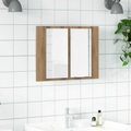 vidaXL LED-Spiegelschrank Artisan-Eiche 60x12x45 cm Holzwerkstoff