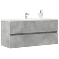 vidaXL Waschbeckenunterschrank Betongrau 100x38,5x45 cm Holzwerkstoff