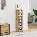 vidaXL Schuhschrank Artisan-Eiche 28x27x102 cm Holzwerkstoff