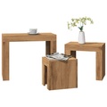 vidaXL Satztische 3 Stk. Artisan-Eiche Holzwerkstoff