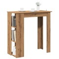 vidaXL Bartisch mit Regal Artisan-Eiche 102x50x103,5 cm Holzwerkstoff