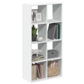 vidaXL Raumteiler-Bücherregal Weiß 69,5x29x137,5 cm Holzwerkstoff
