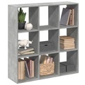vidaXL Raumteiler-Bücherregal Betongrau 102x29x103,5 cm Holzwerkstoff